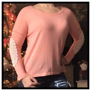 Apricot hi-low sweater size Small